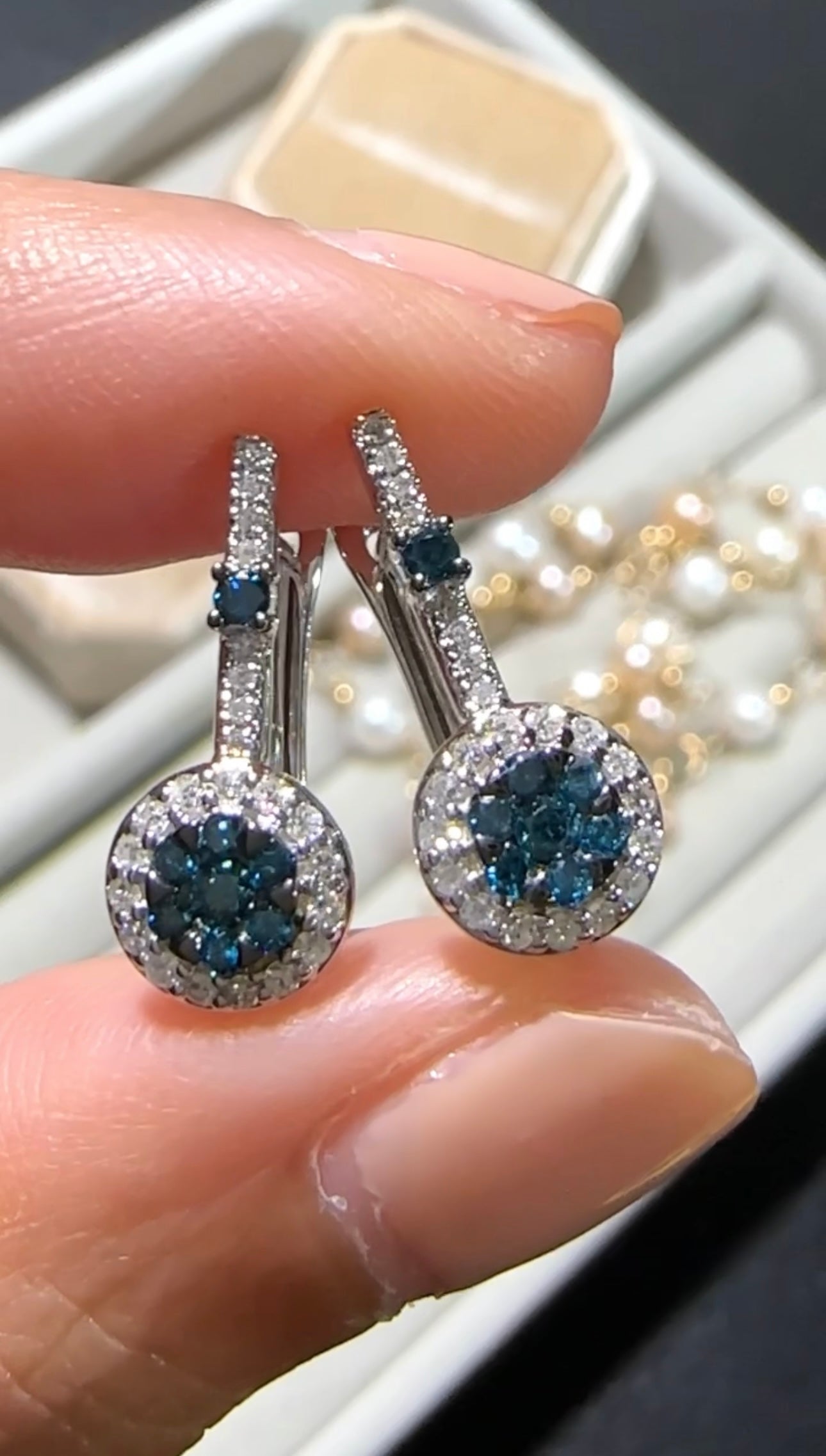 LAUREN Blue Diamond Earrings