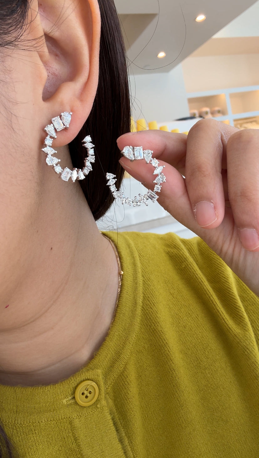 ZAILA Cluster Diamond Hoops