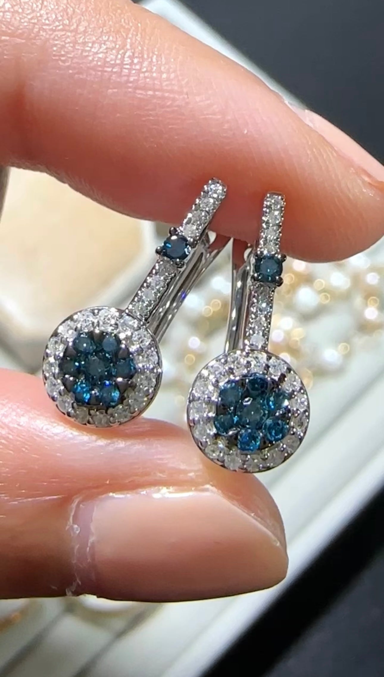 LAUREN Blue Diamond Earrings
