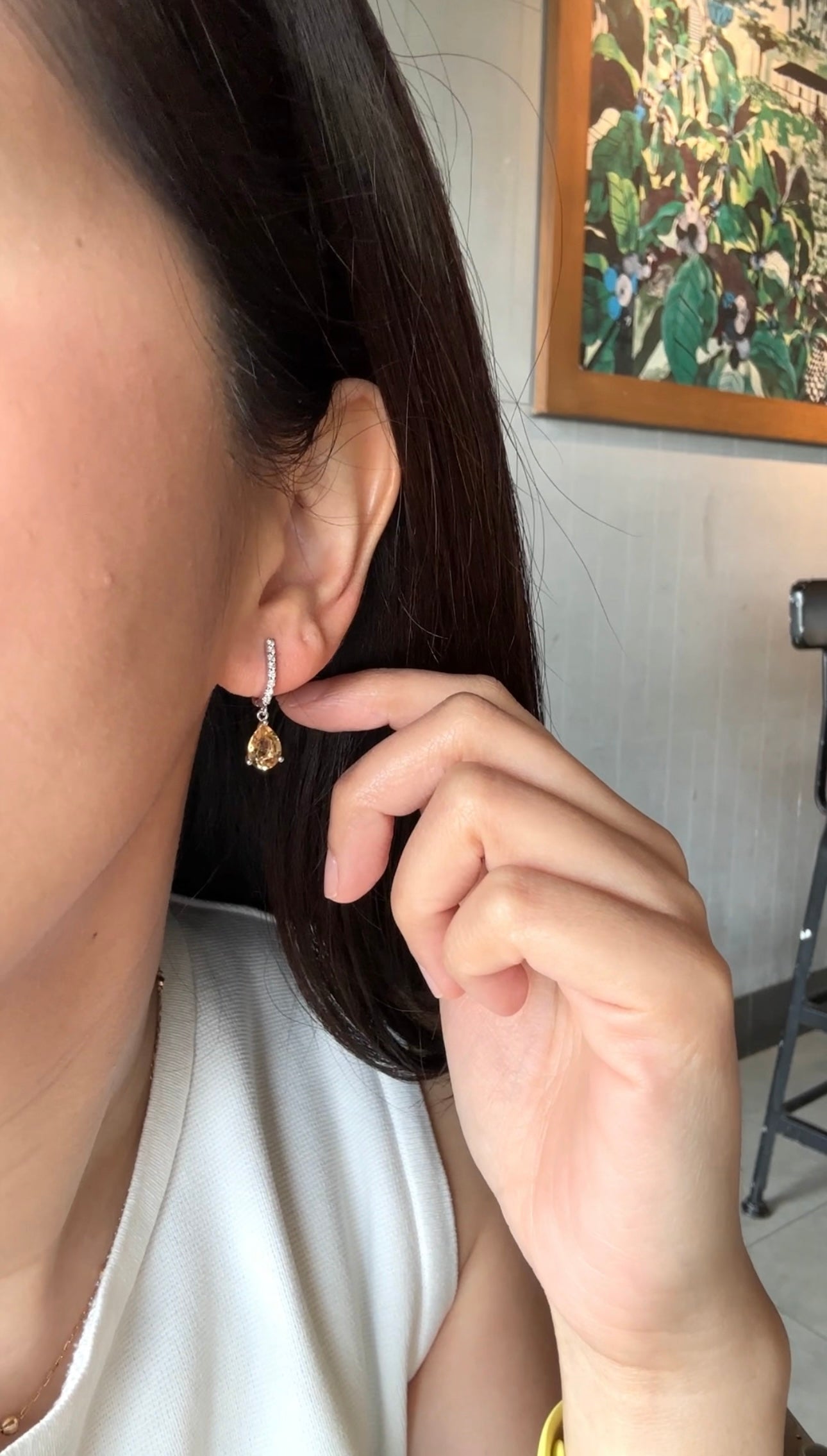 ZARINA Citrine Dangling Earrings