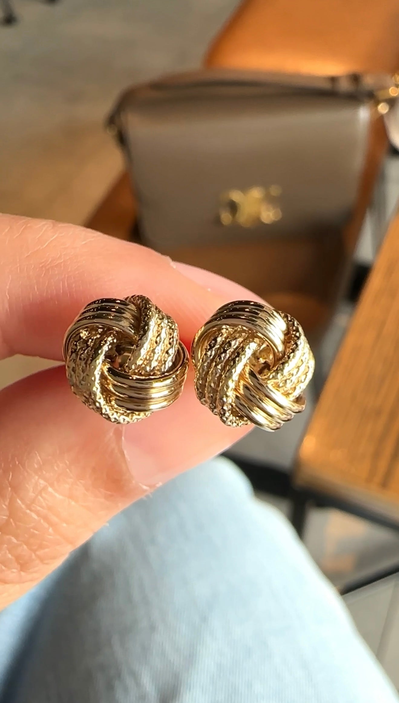 Knot Gold Earrings