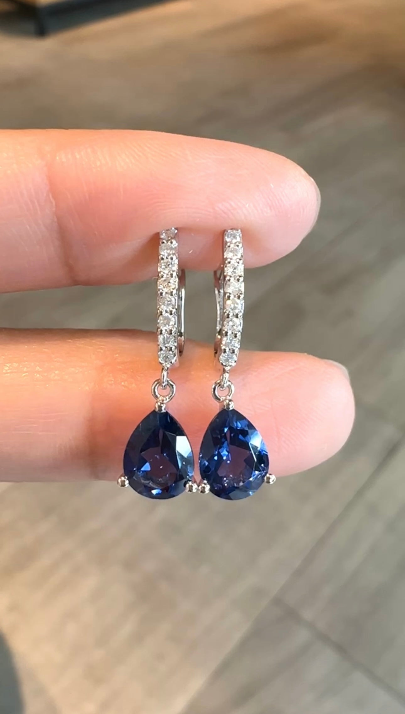 LEI Blue Sapphire Earrings