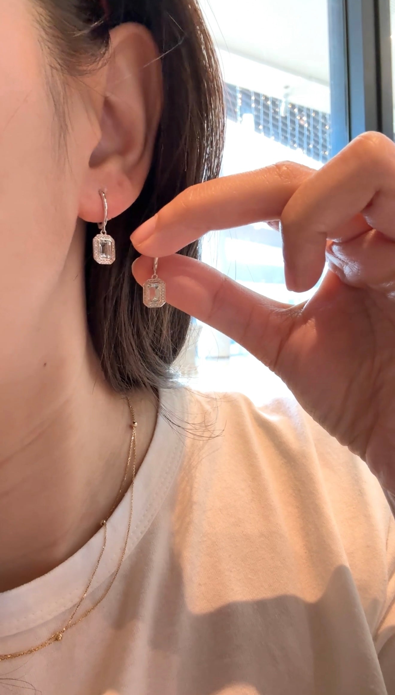 Aria Aquamarine Dangling Earrings