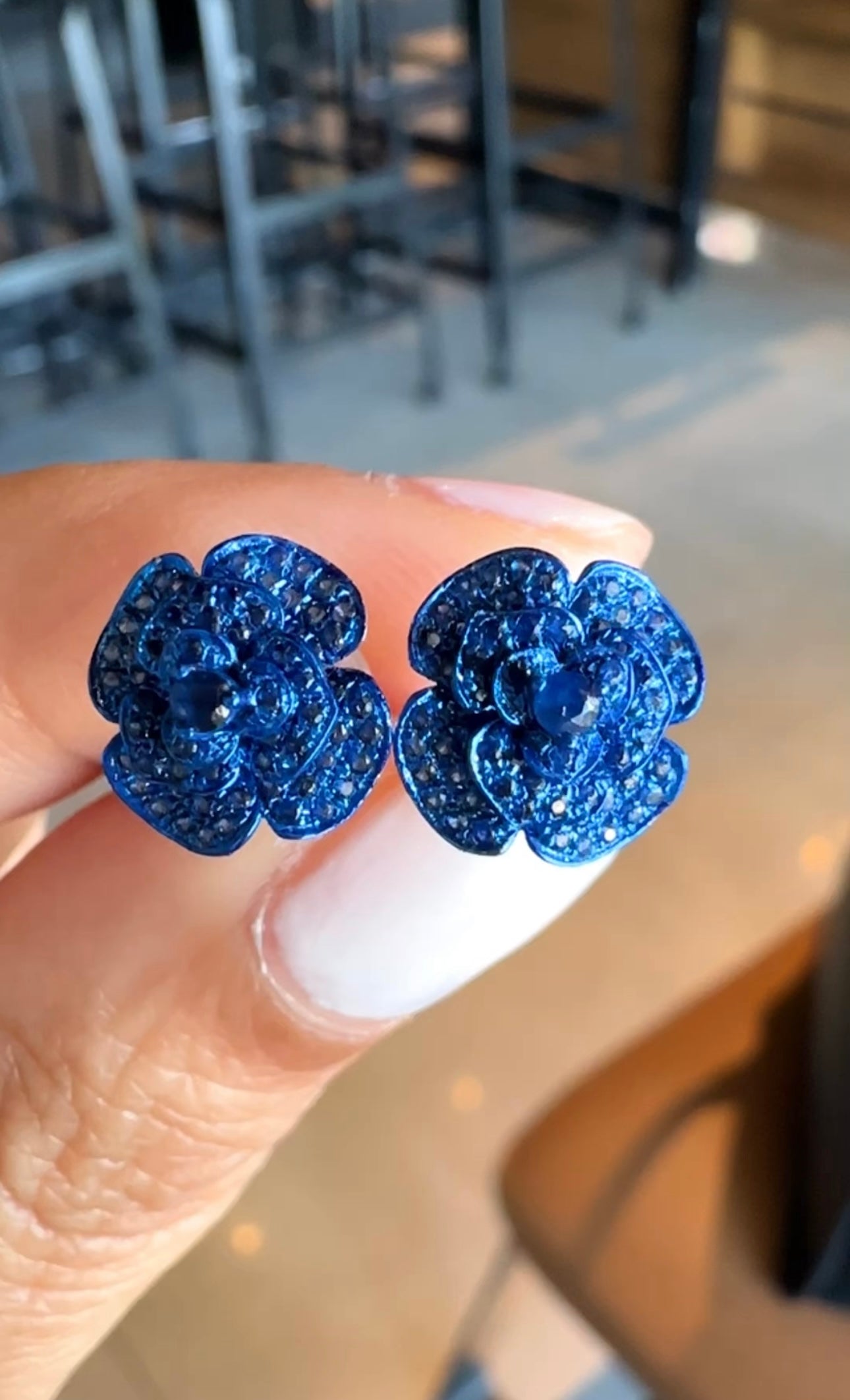 Blaire Blue Sapphire Earrings