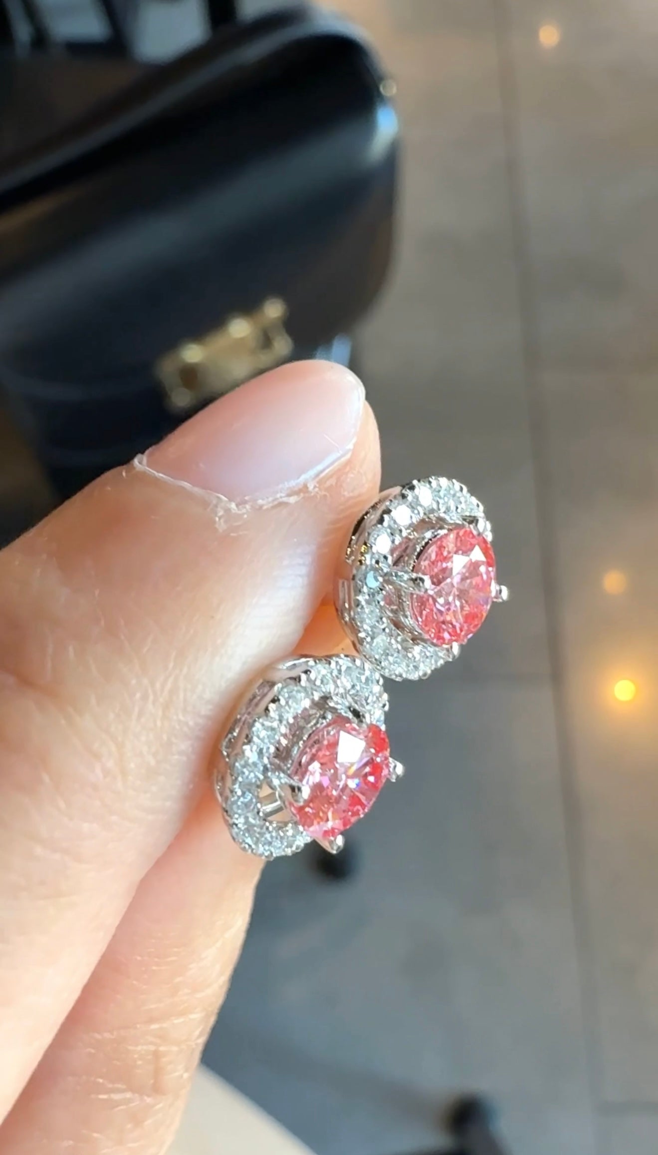 Sasa Pink Diamond Earrings