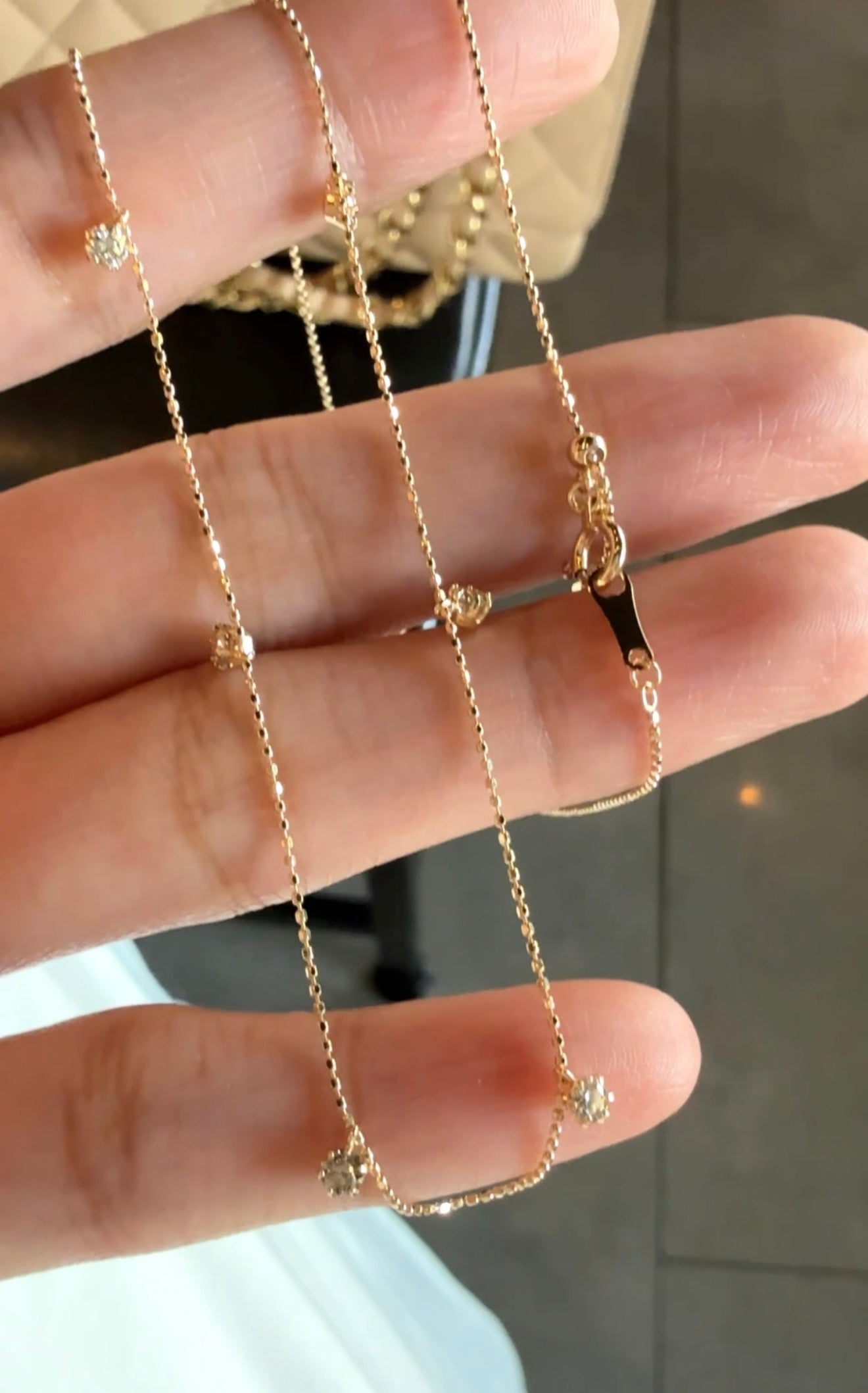 Station Diamond Necklace