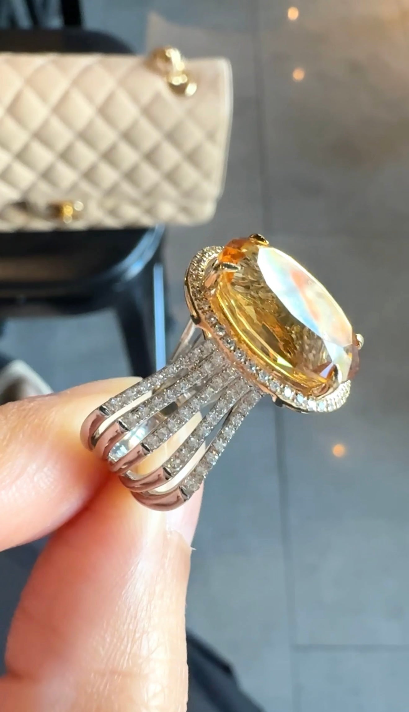 Sol Citrine Cocktail Ring