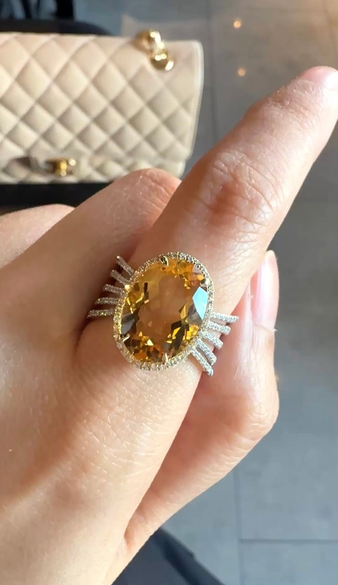 Sol Citrine Cocktail Ring
