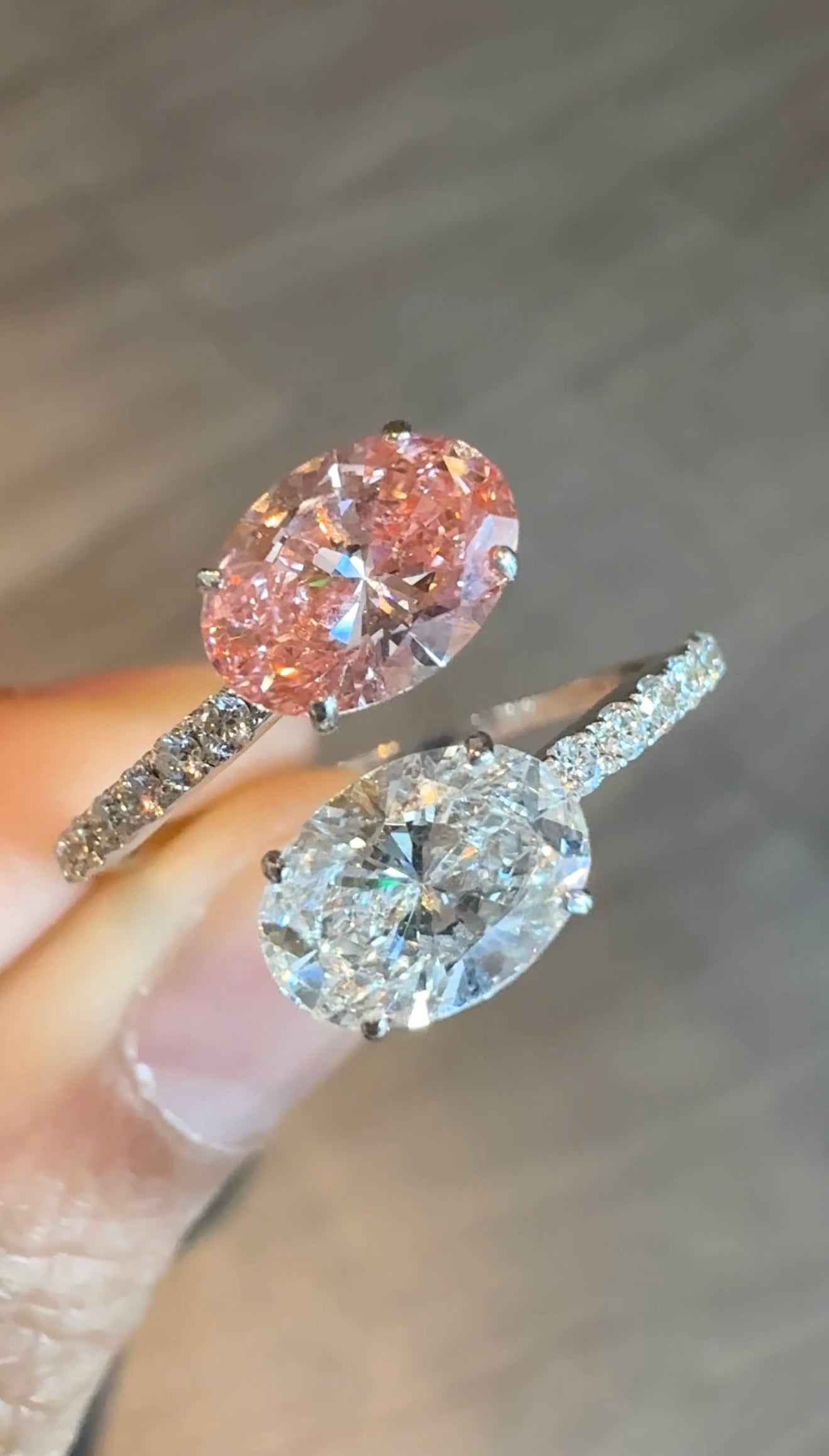 Poppy Swirl Pink Diamond Ring