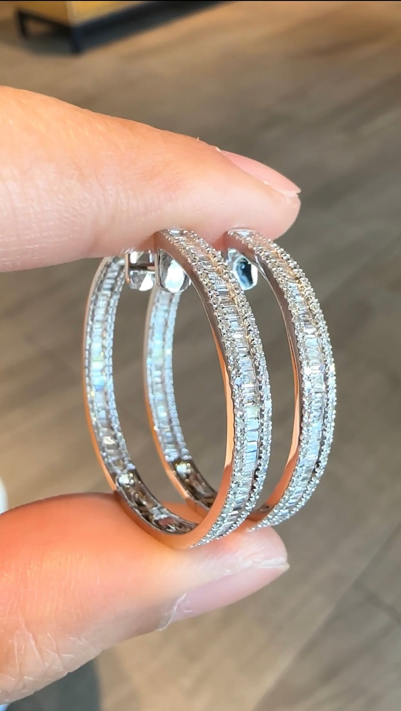 Mia In & Out Diamond Hoops