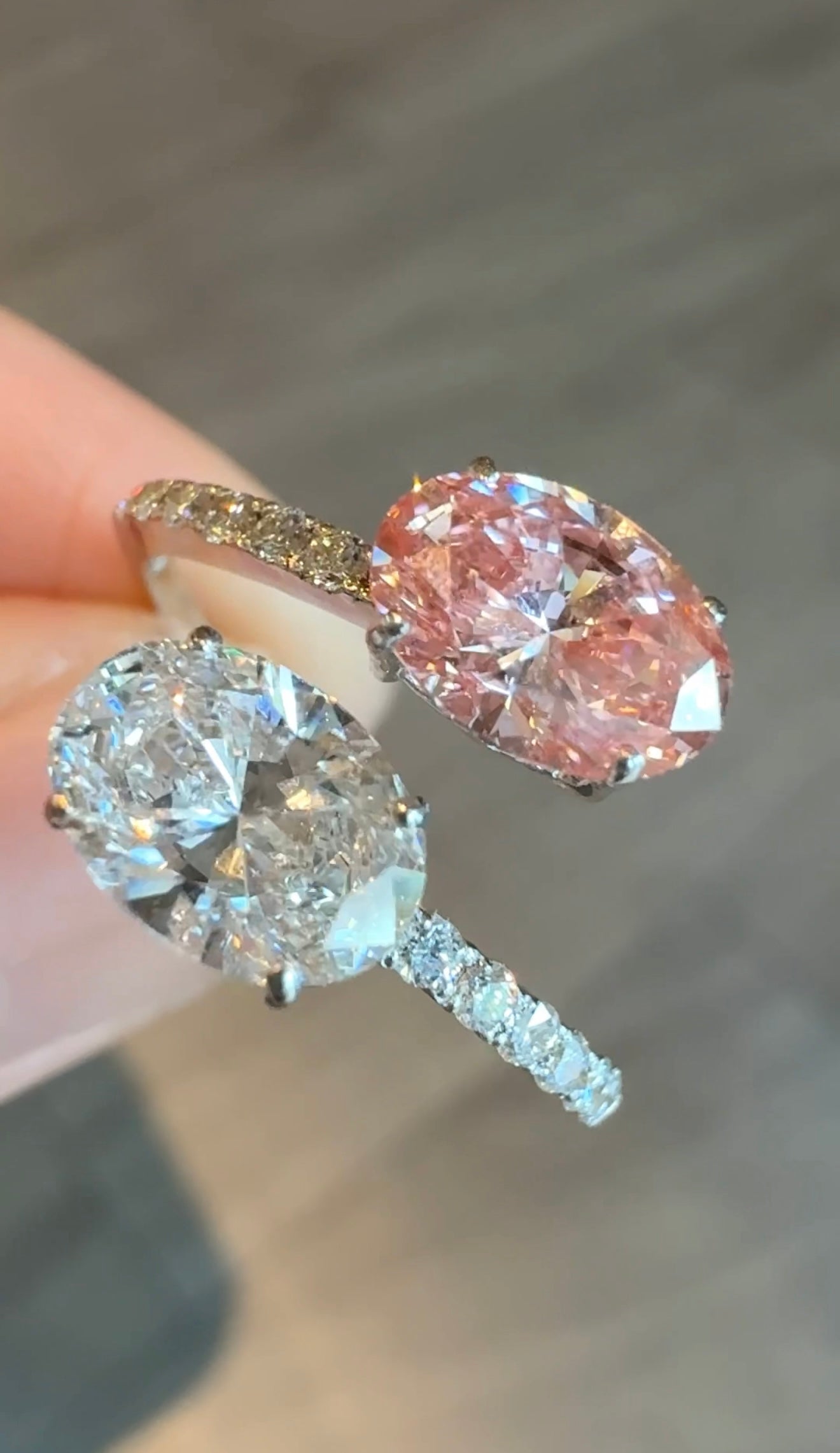 Poppy Swirl Pink Diamond Ring