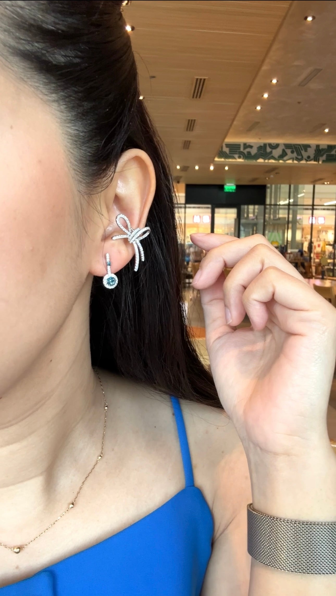 LAUREN Blue Diamond Earrings