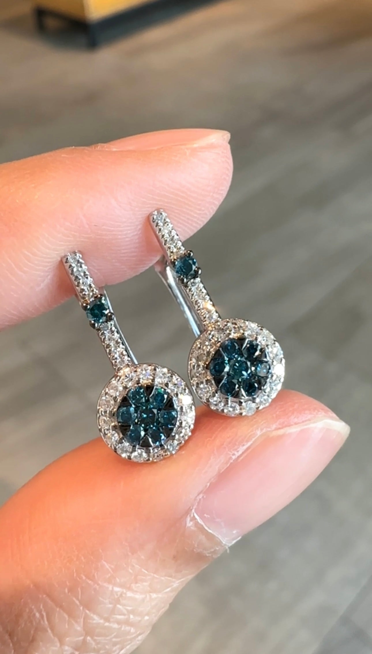 LAUREN Blue Diamond Earrings