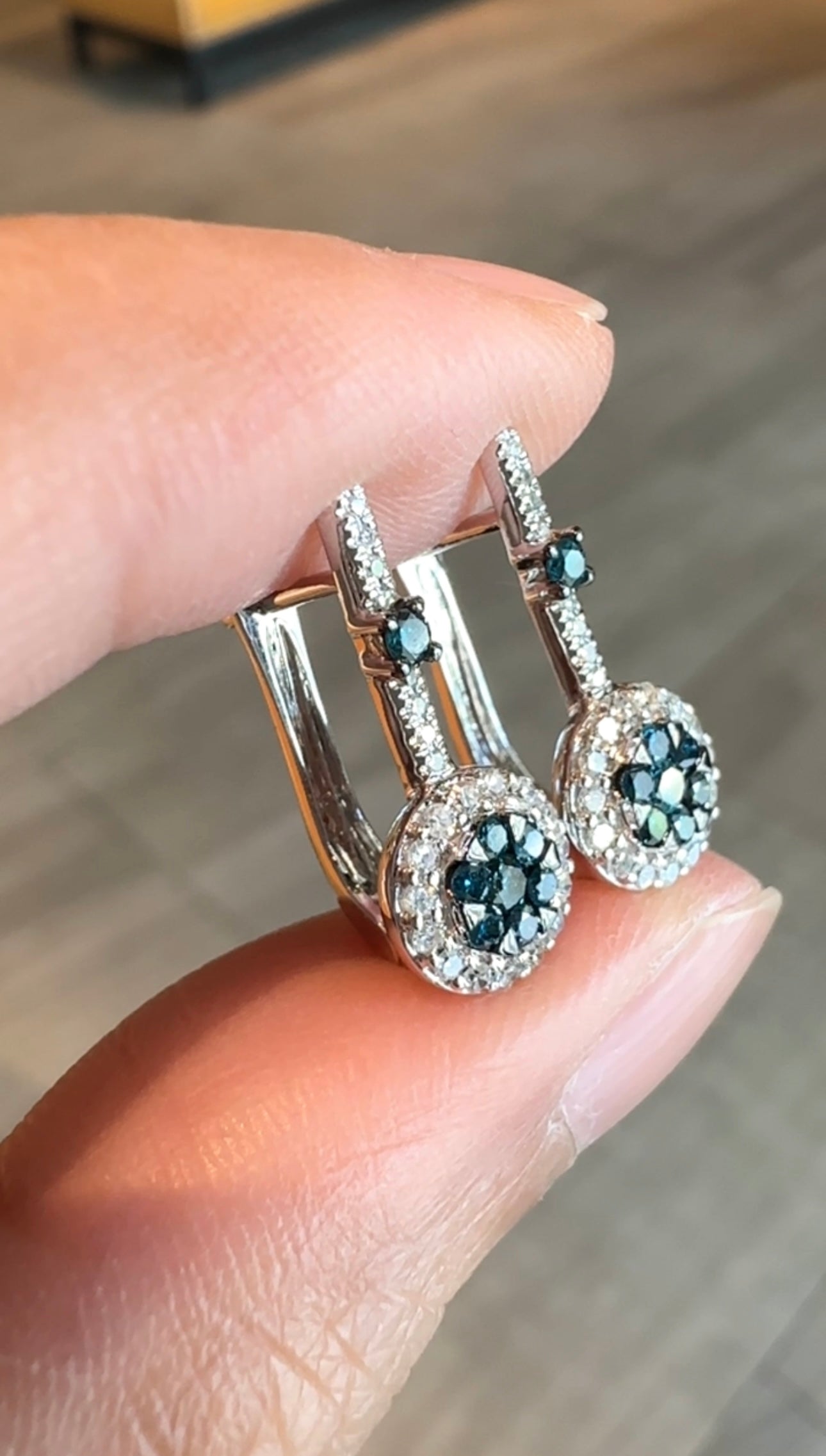 LAUREN Blue Diamond Earrings