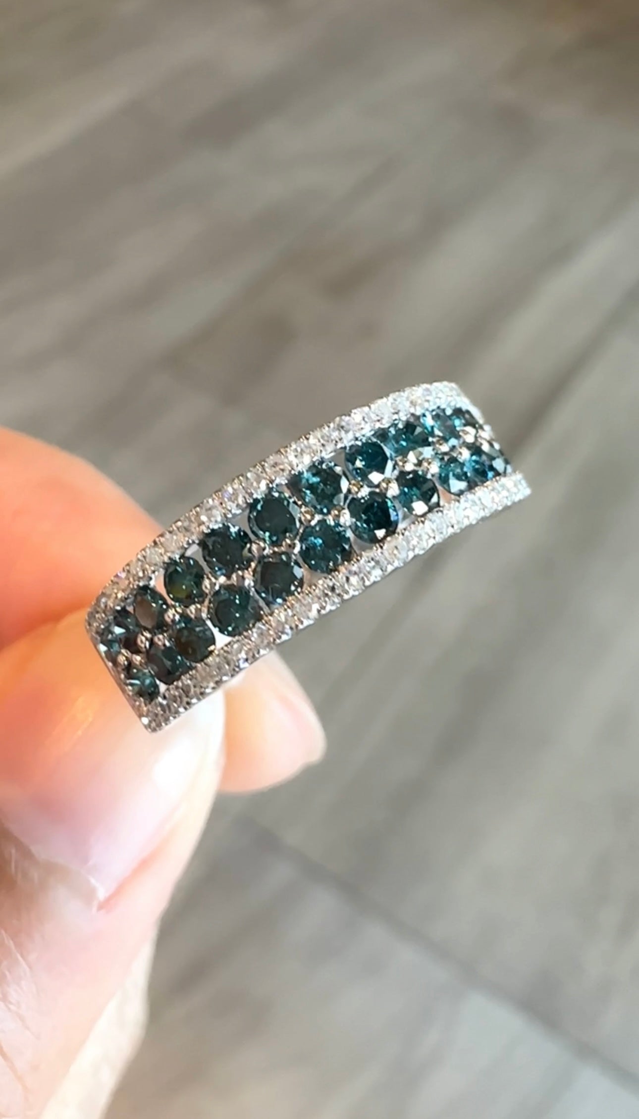 Marina Blue Diamond Ring