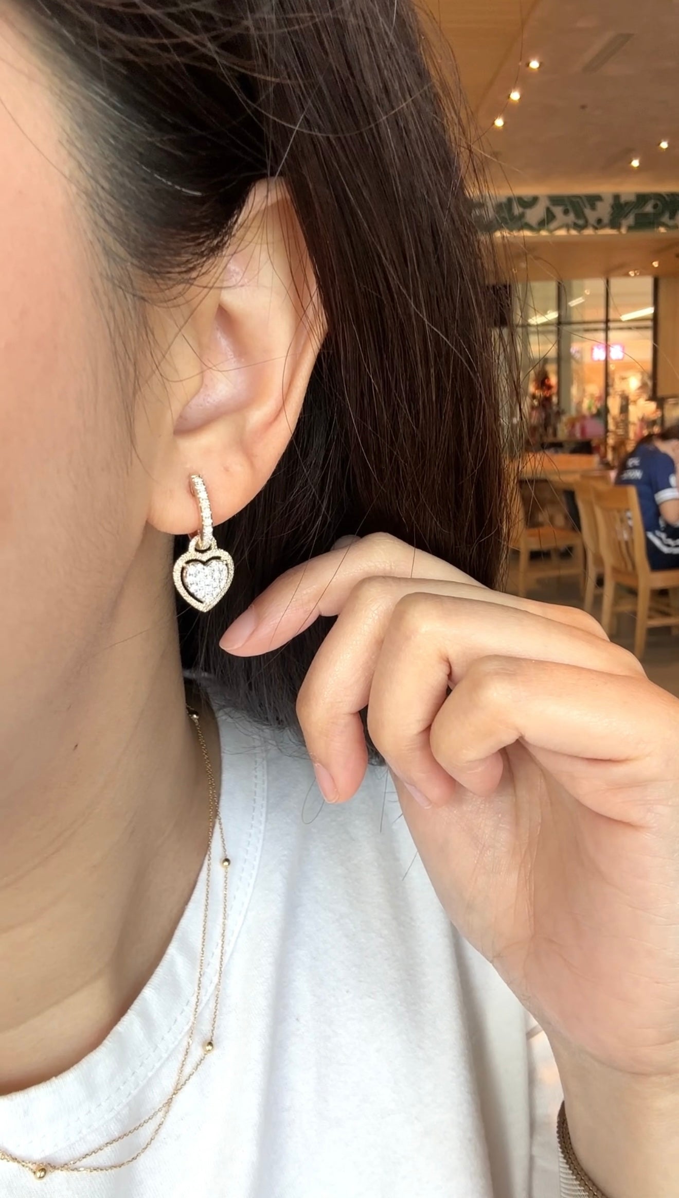 Hana Heart Dangling Earrings