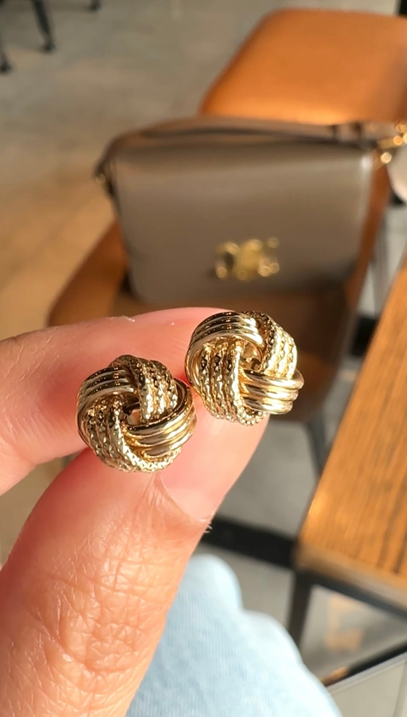 Knot Gold Earrings