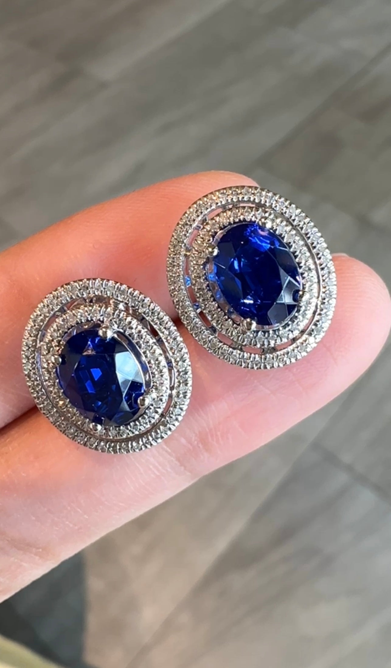 MIRANDA Blue Sapphire Earrings
