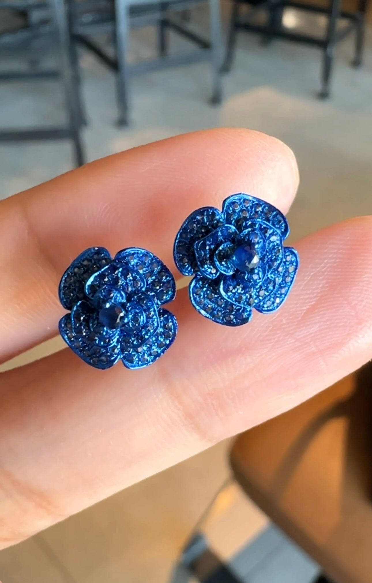 Blaire Blue Sapphire Earrings