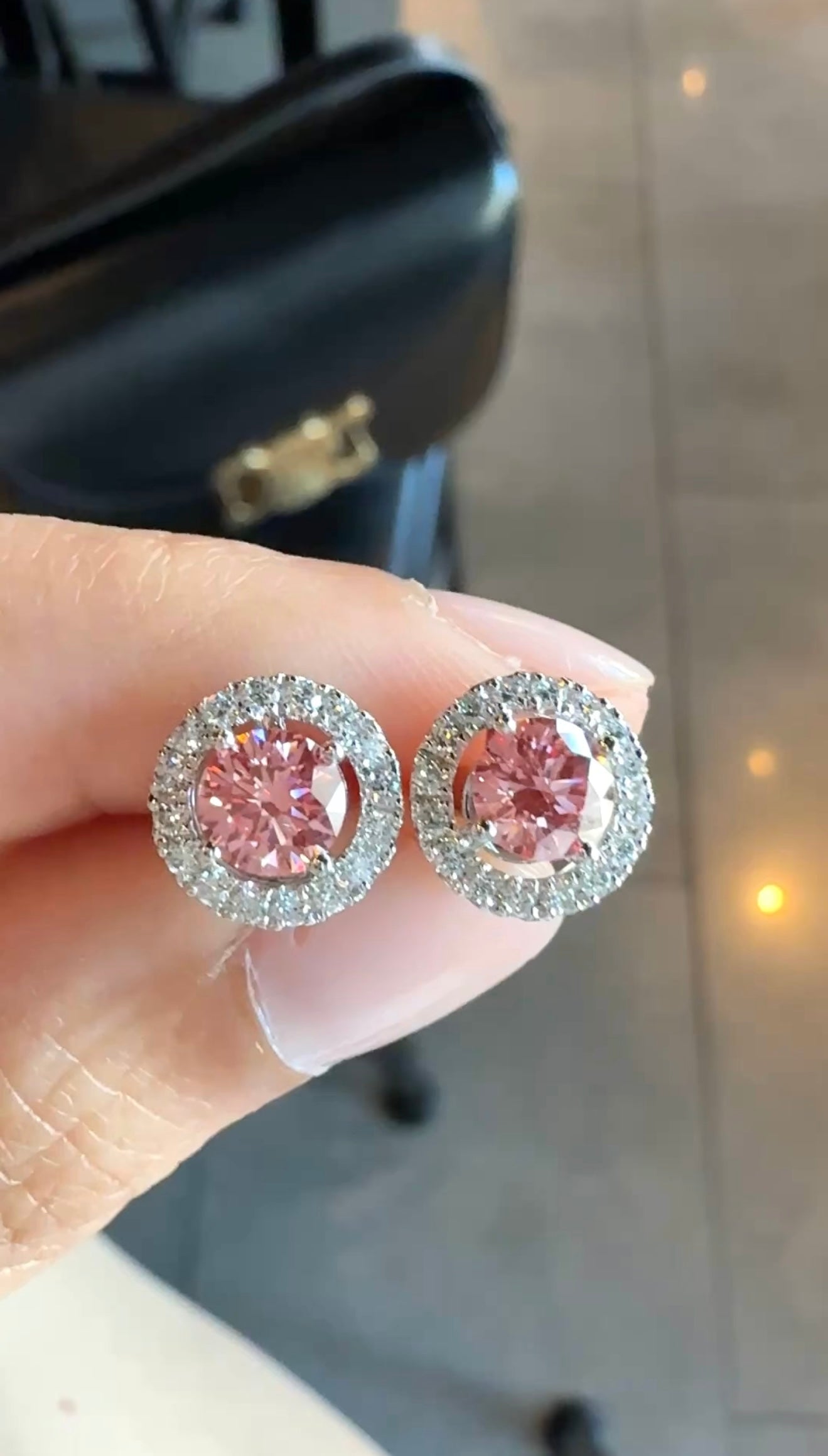 Sasa Pink Diamond Earrings