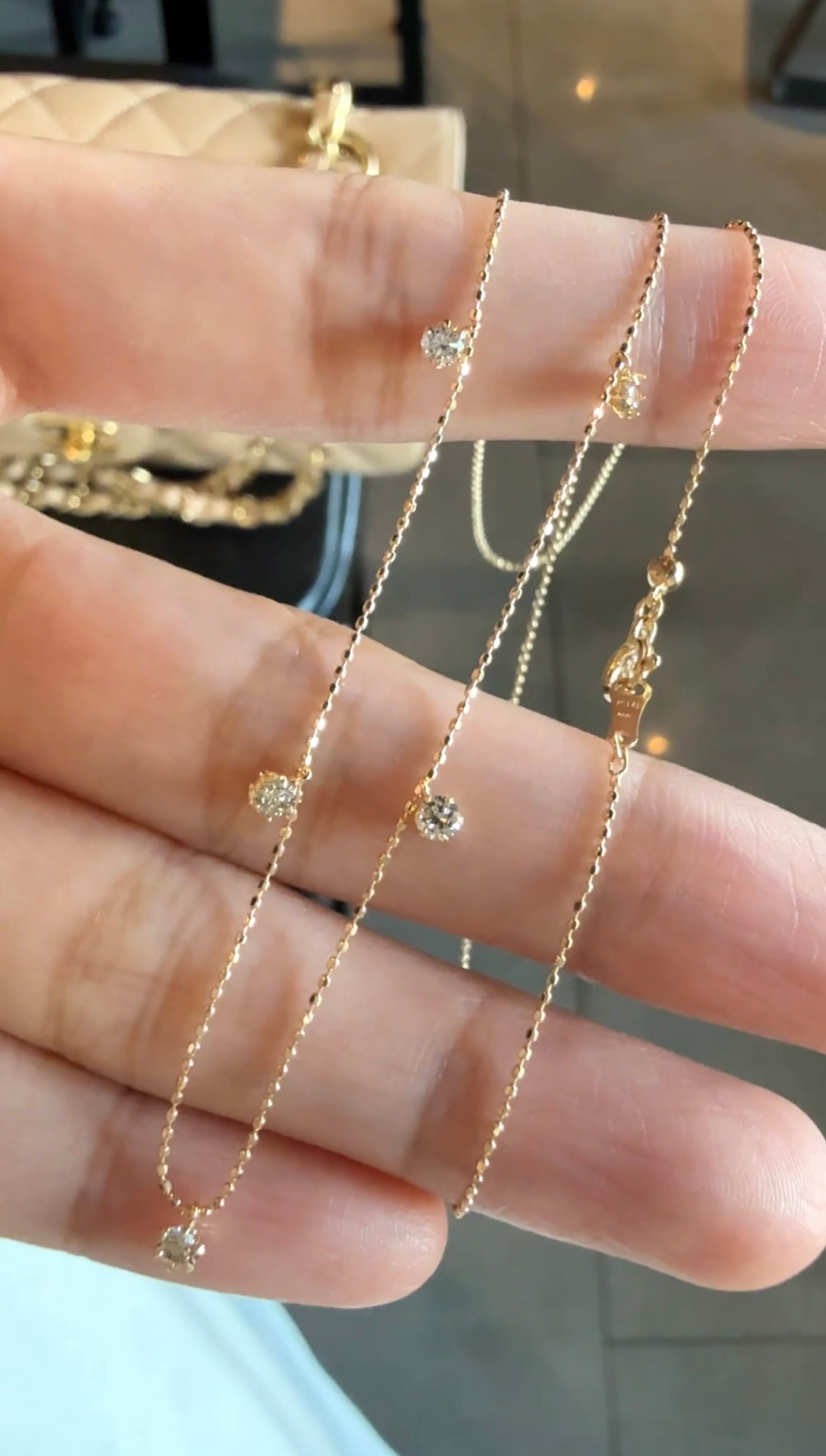 Station Diamond Necklace