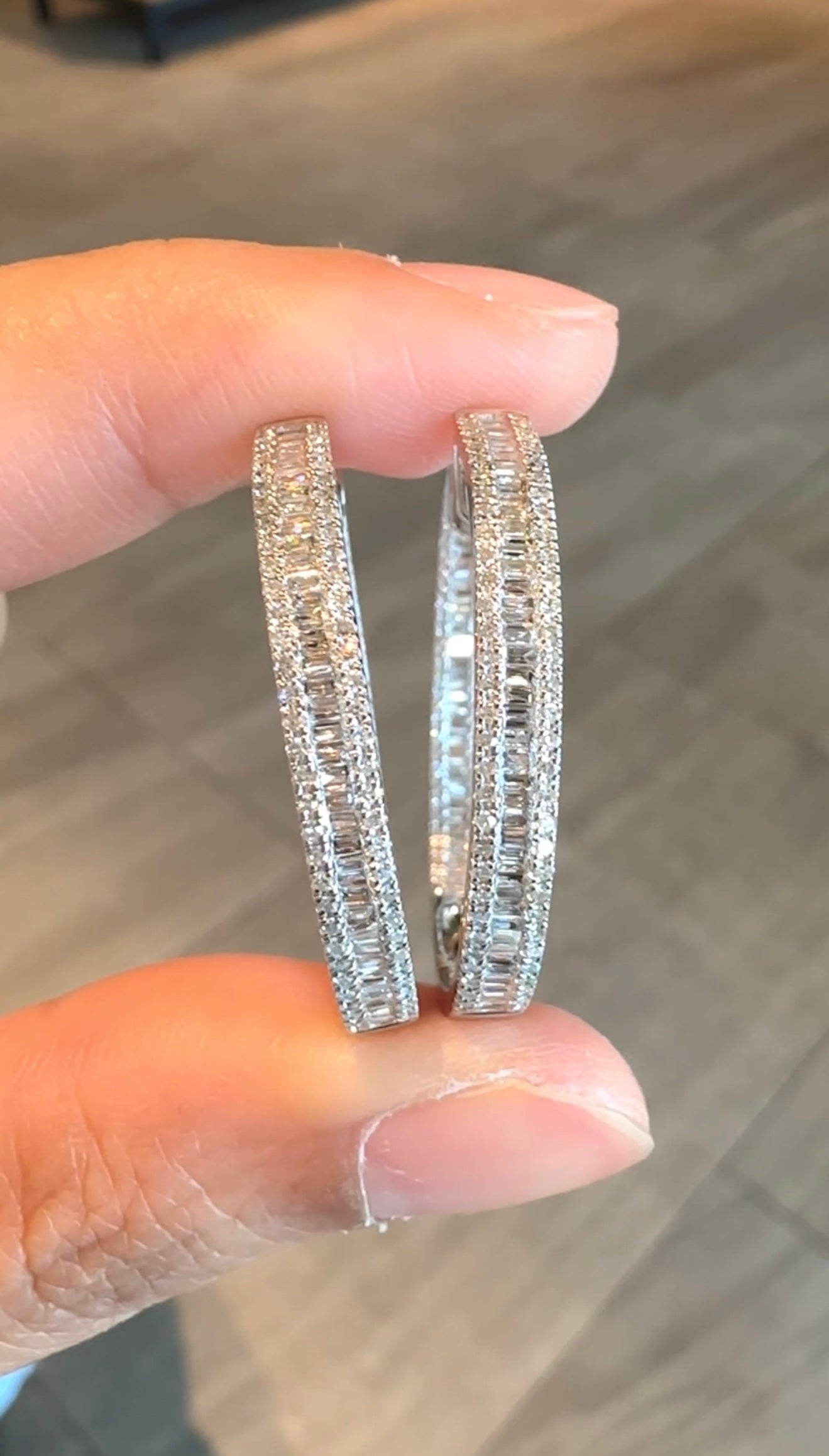 Mia In & Out Diamond Hoops