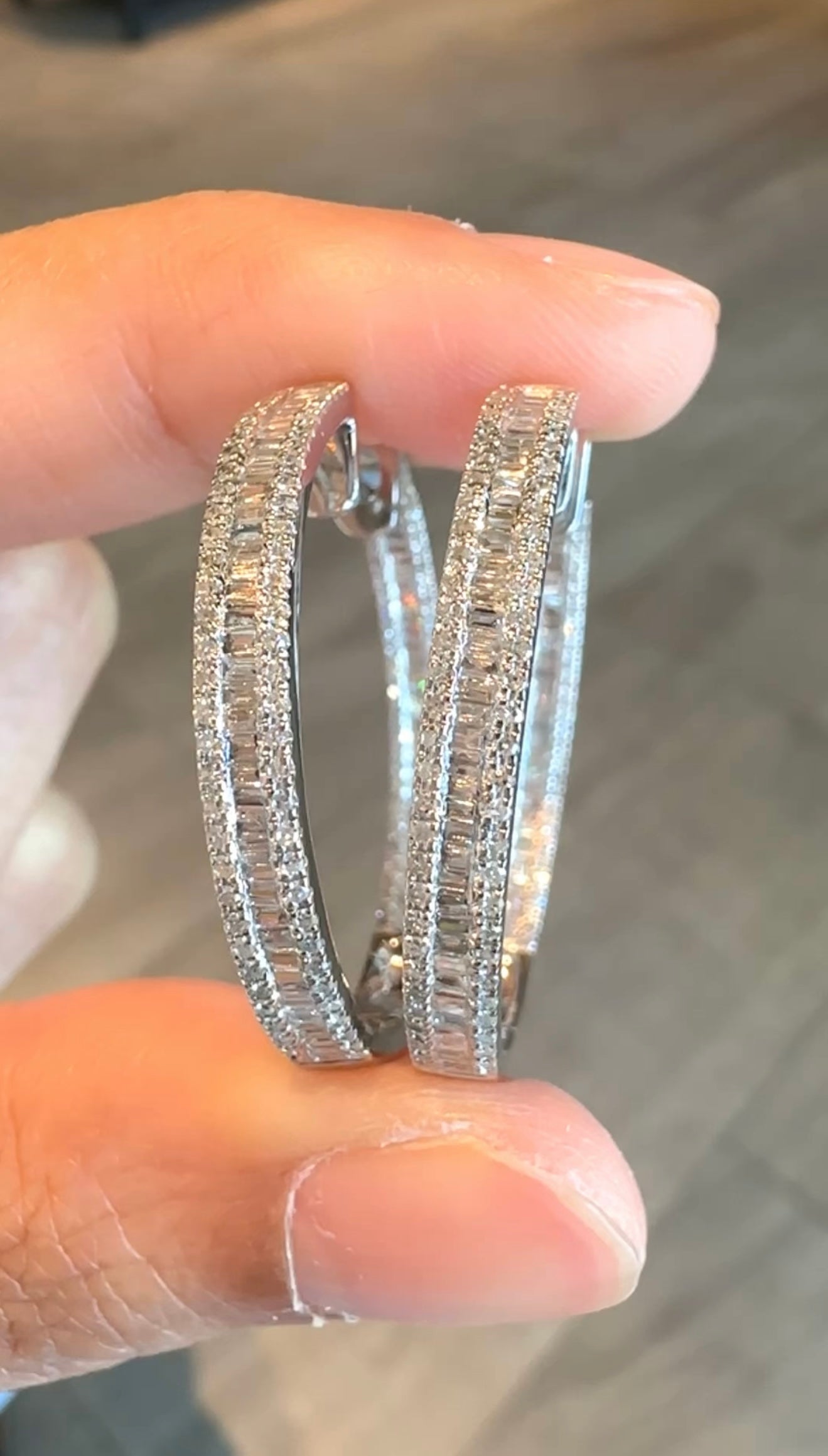 Mia In & Out Diamond Hoops
