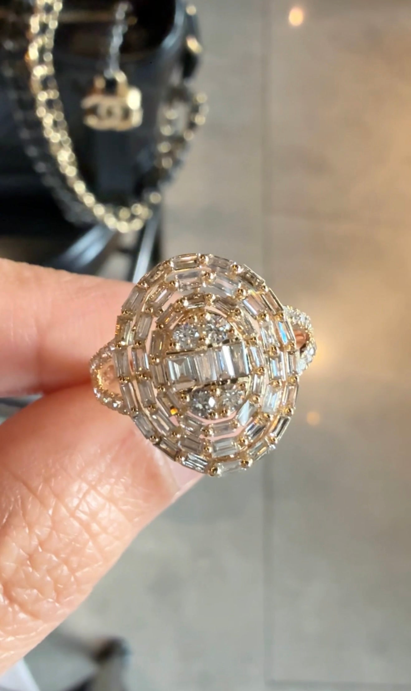 Olive Statement Ring