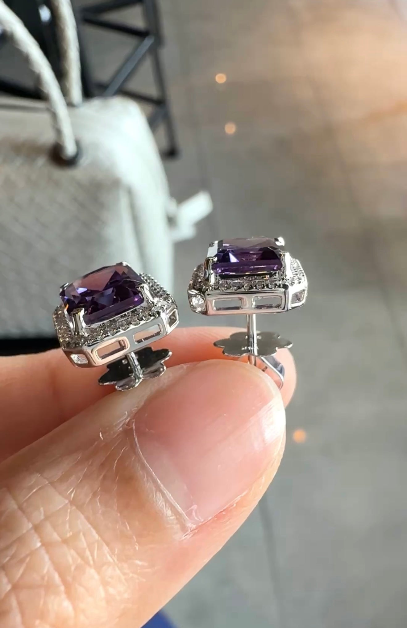 Thea Amethyst Earrings