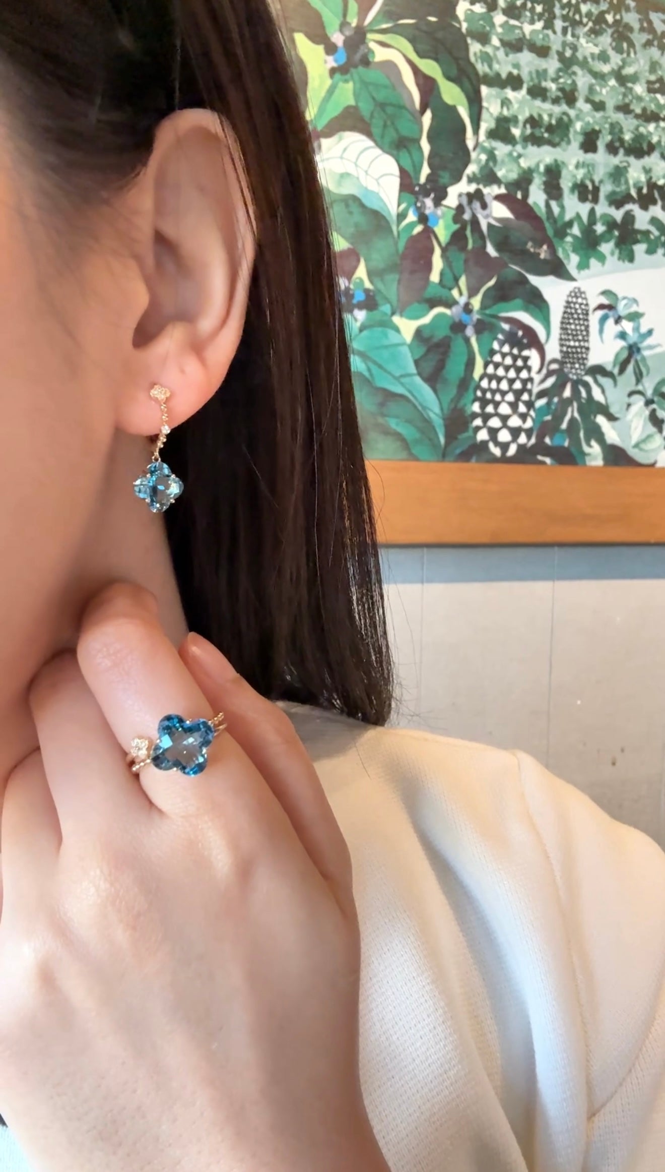 Azur Blue Topaz Earrings