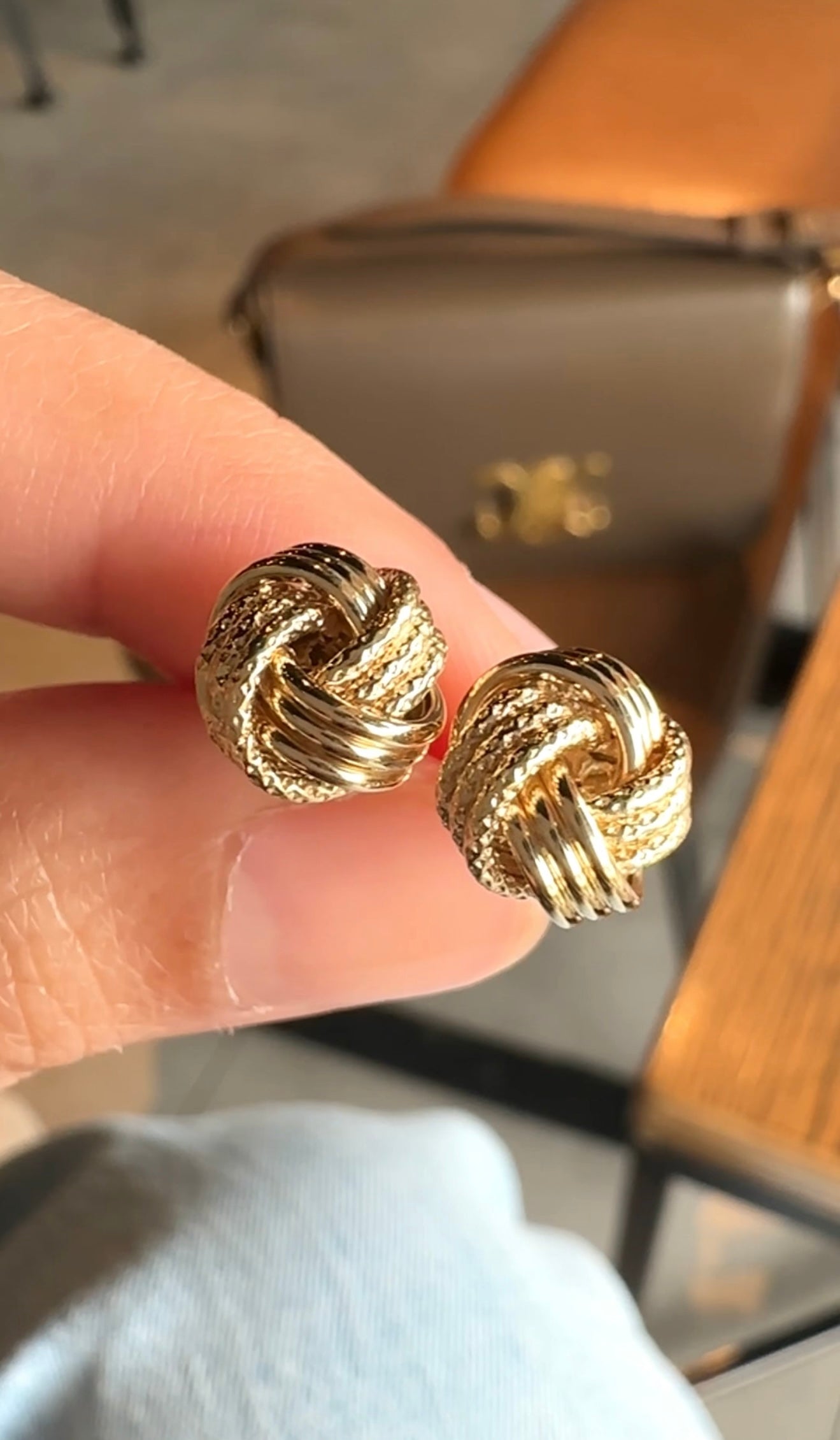 Knot Gold Earrings