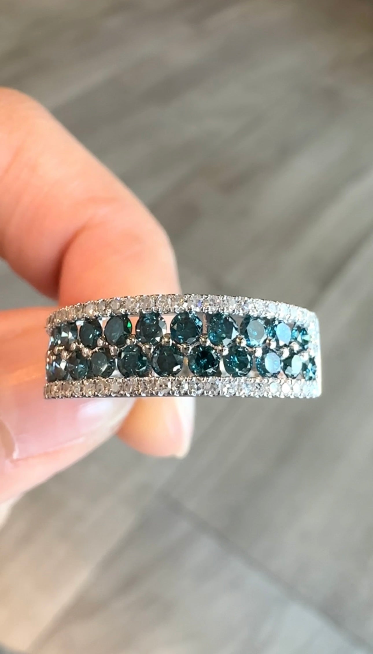 Marina Blue Diamond Ring