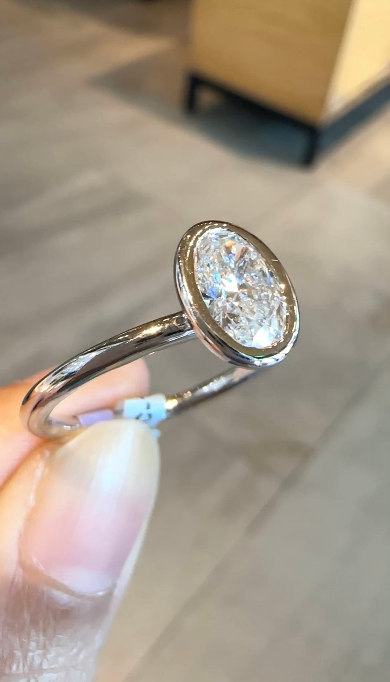 Bethany Oval Bezel Design Ring