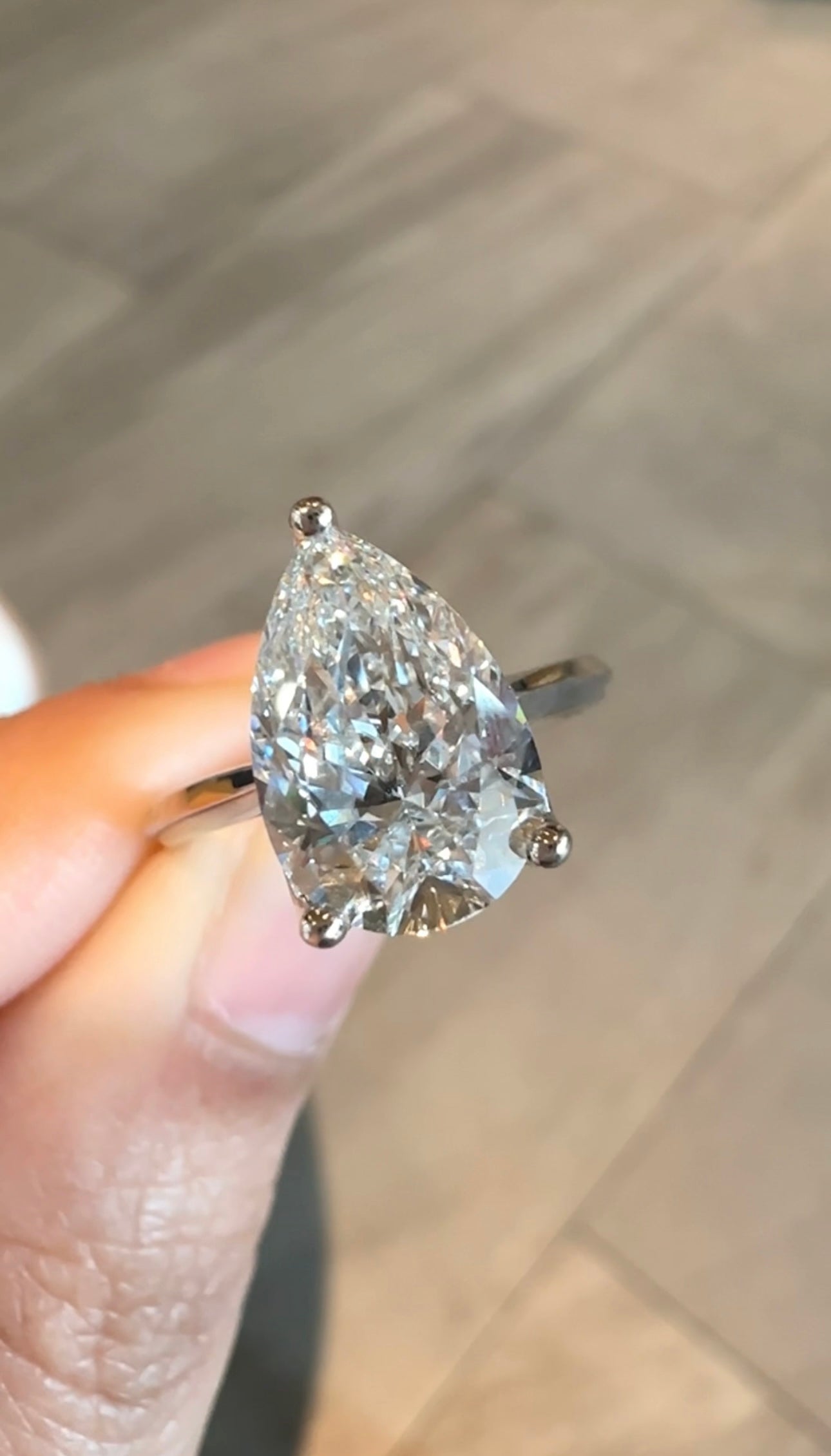 3ct Pear Ring