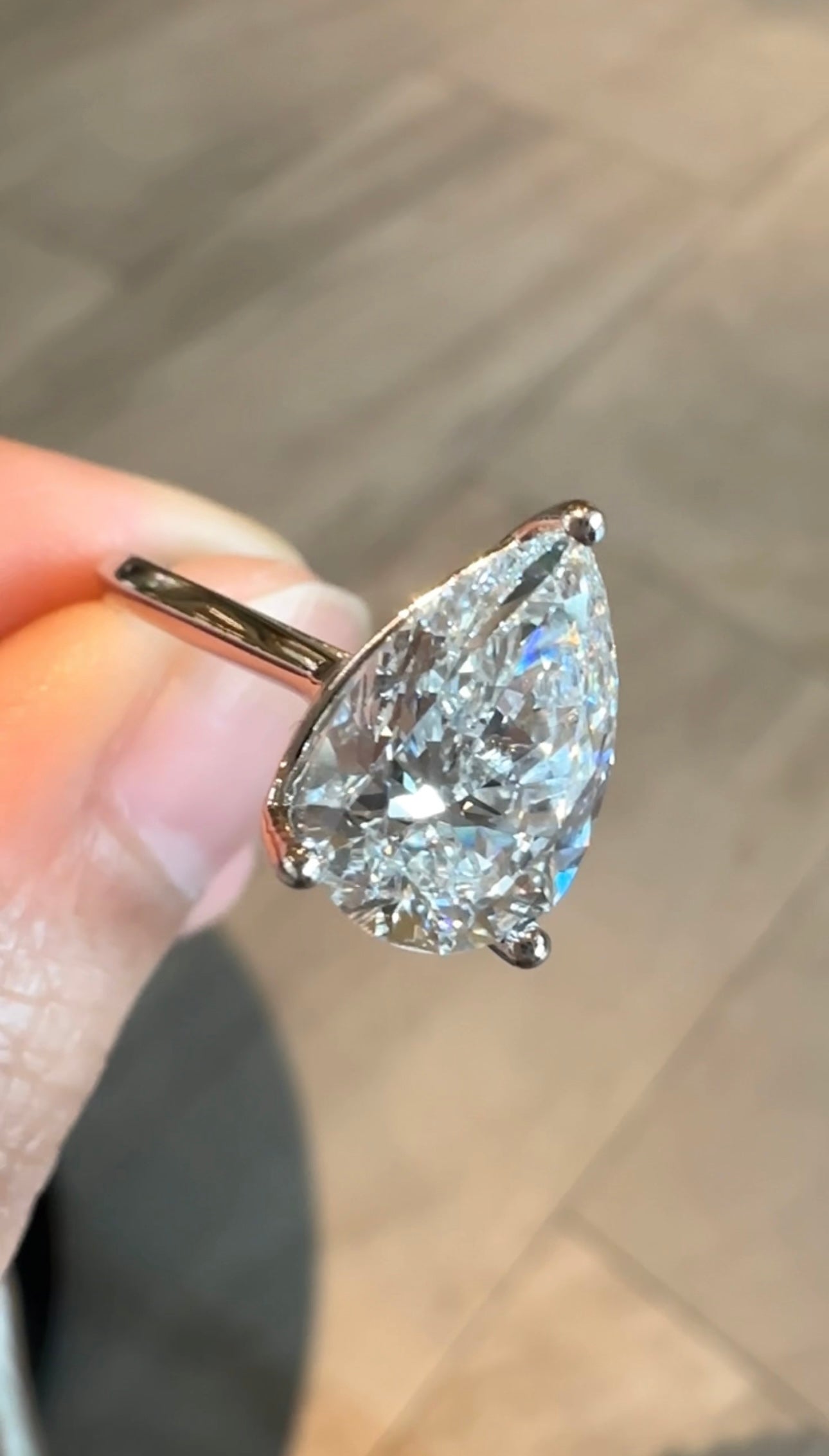 3ct Pear Ring