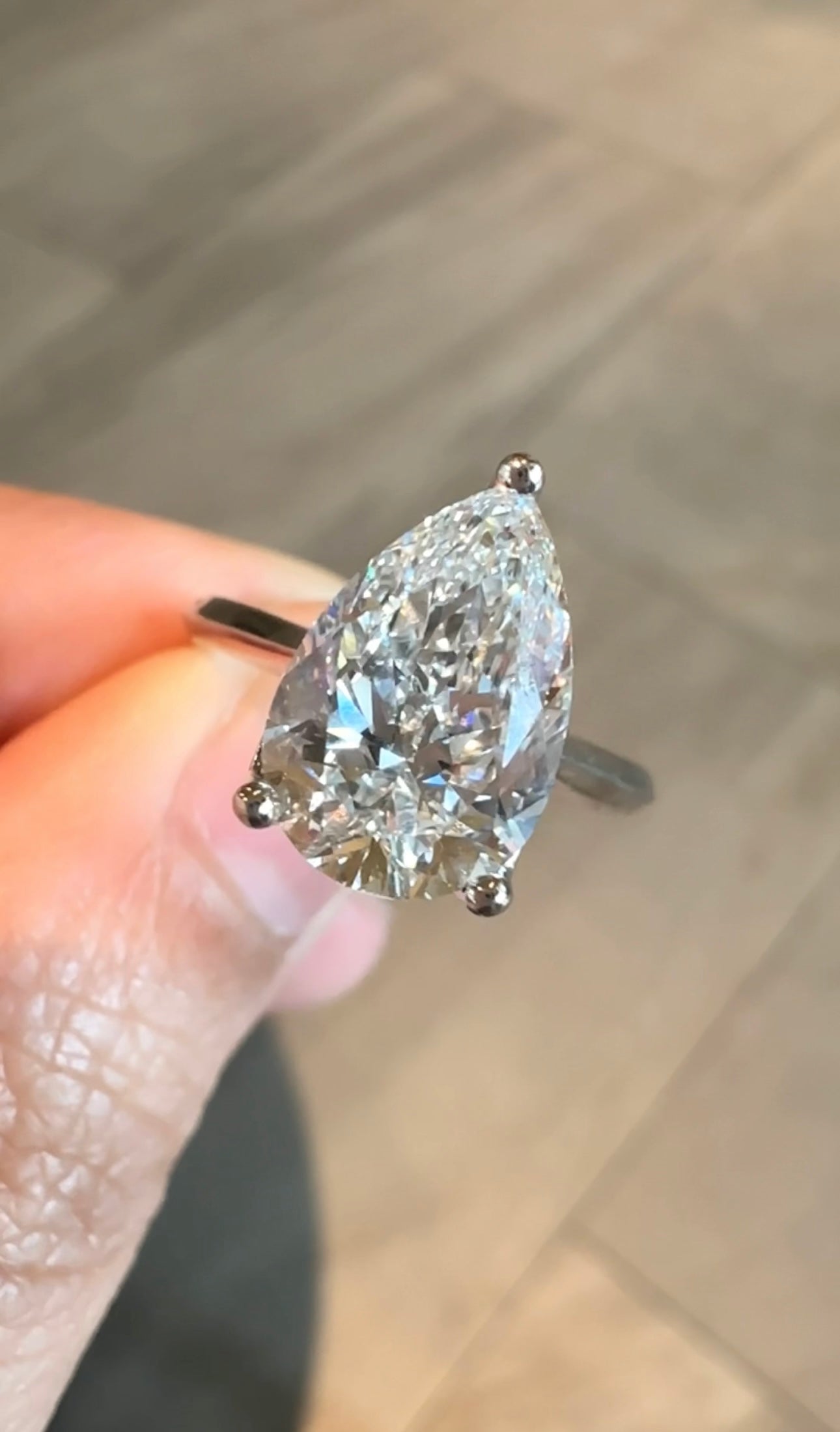 3ct Pear Ring