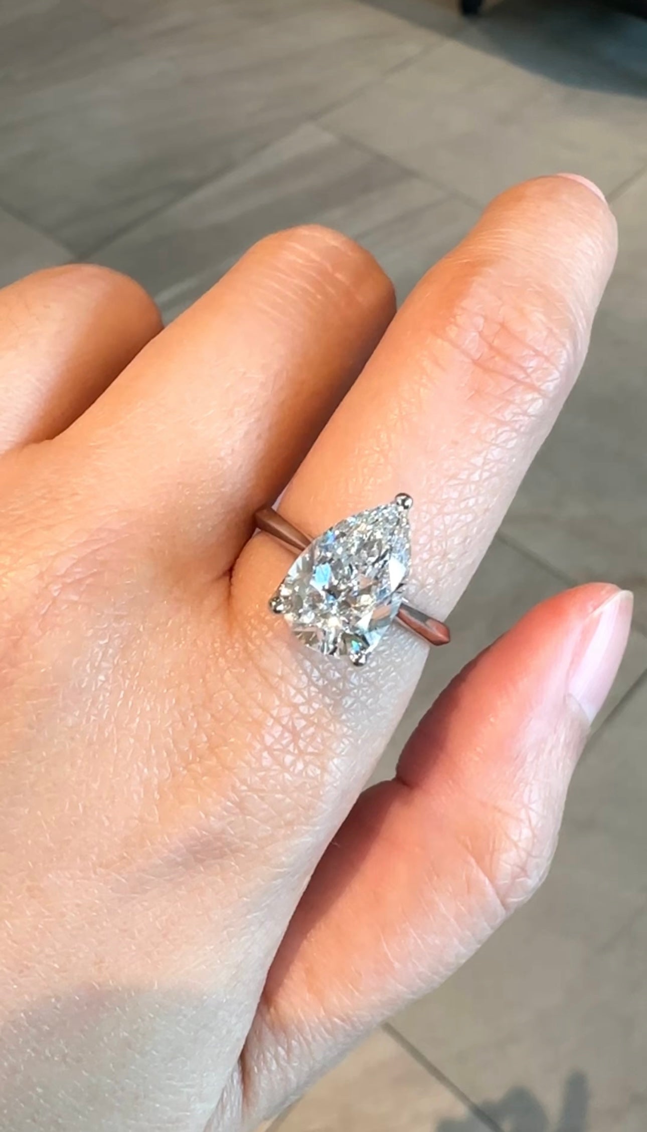 3ct Pear Ring