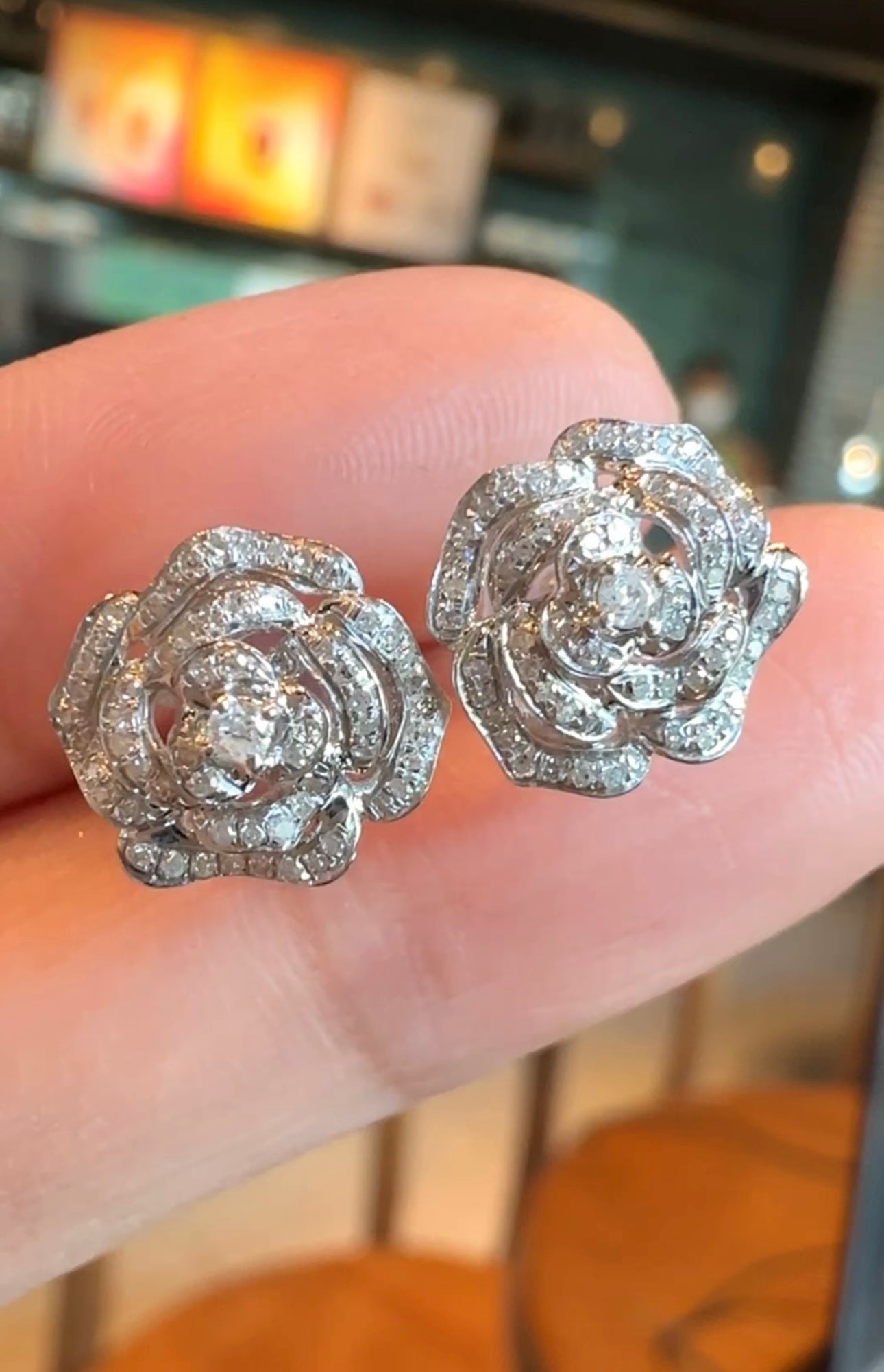 Small Camellia Earrings