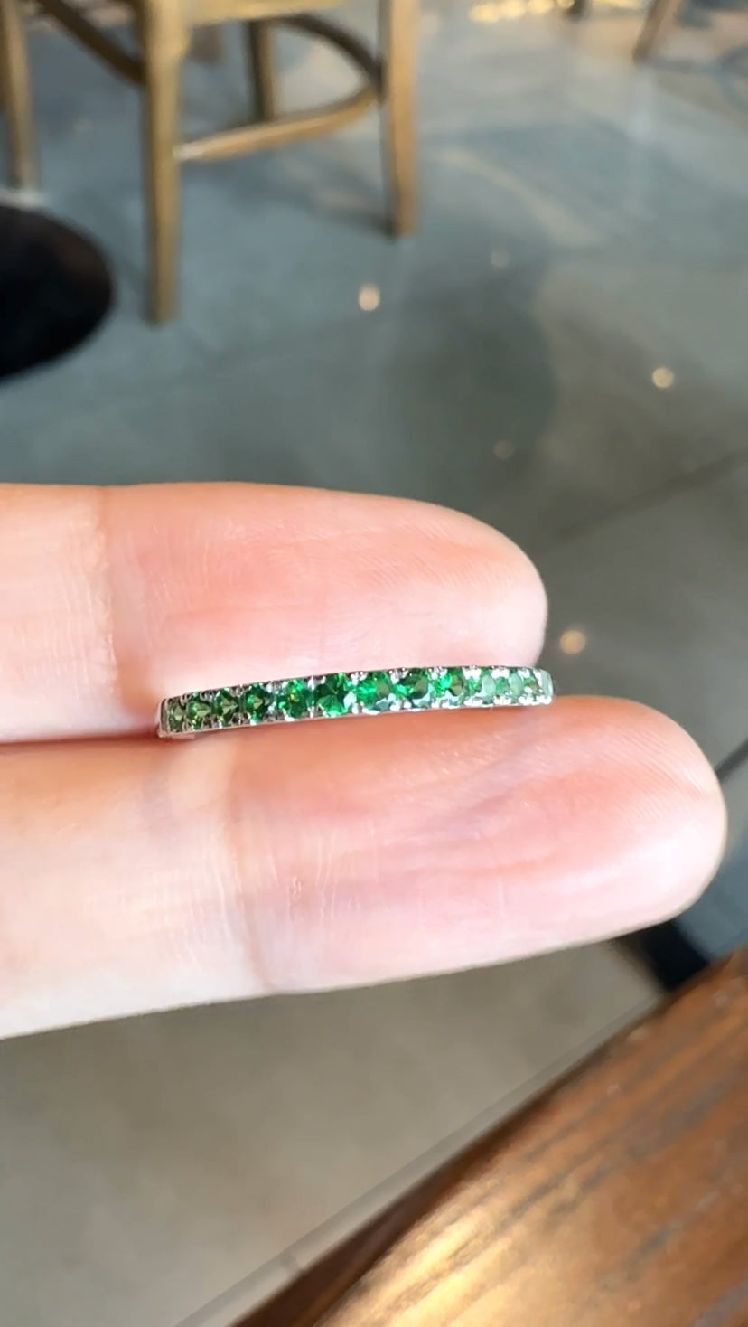 KIRA Half Eternity Emerald Ring