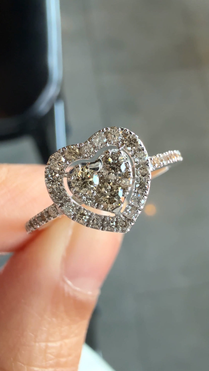 PERRIE Heart Diamond Ring