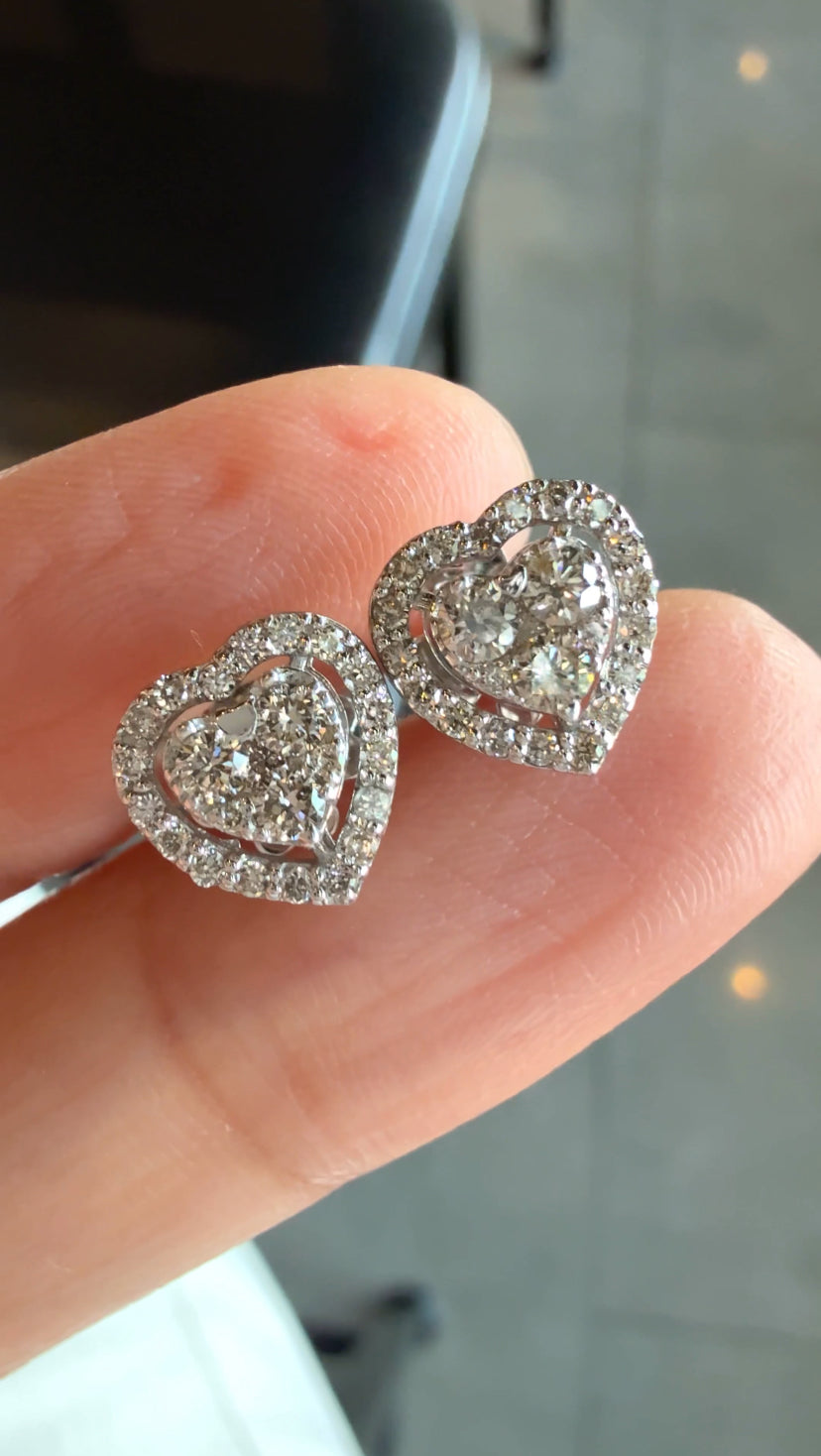 PERRIE Heart Diamond Earrings
