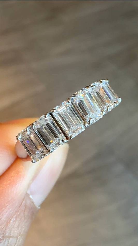 RHEA Emerald-Cut Half Eternity Ring
