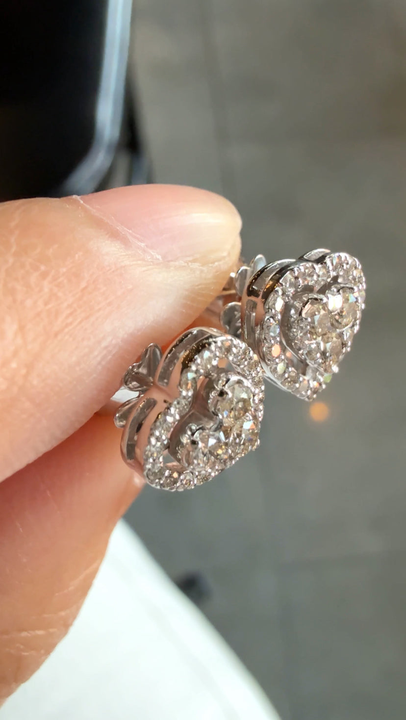 PERRIE Heart Diamond Earrings