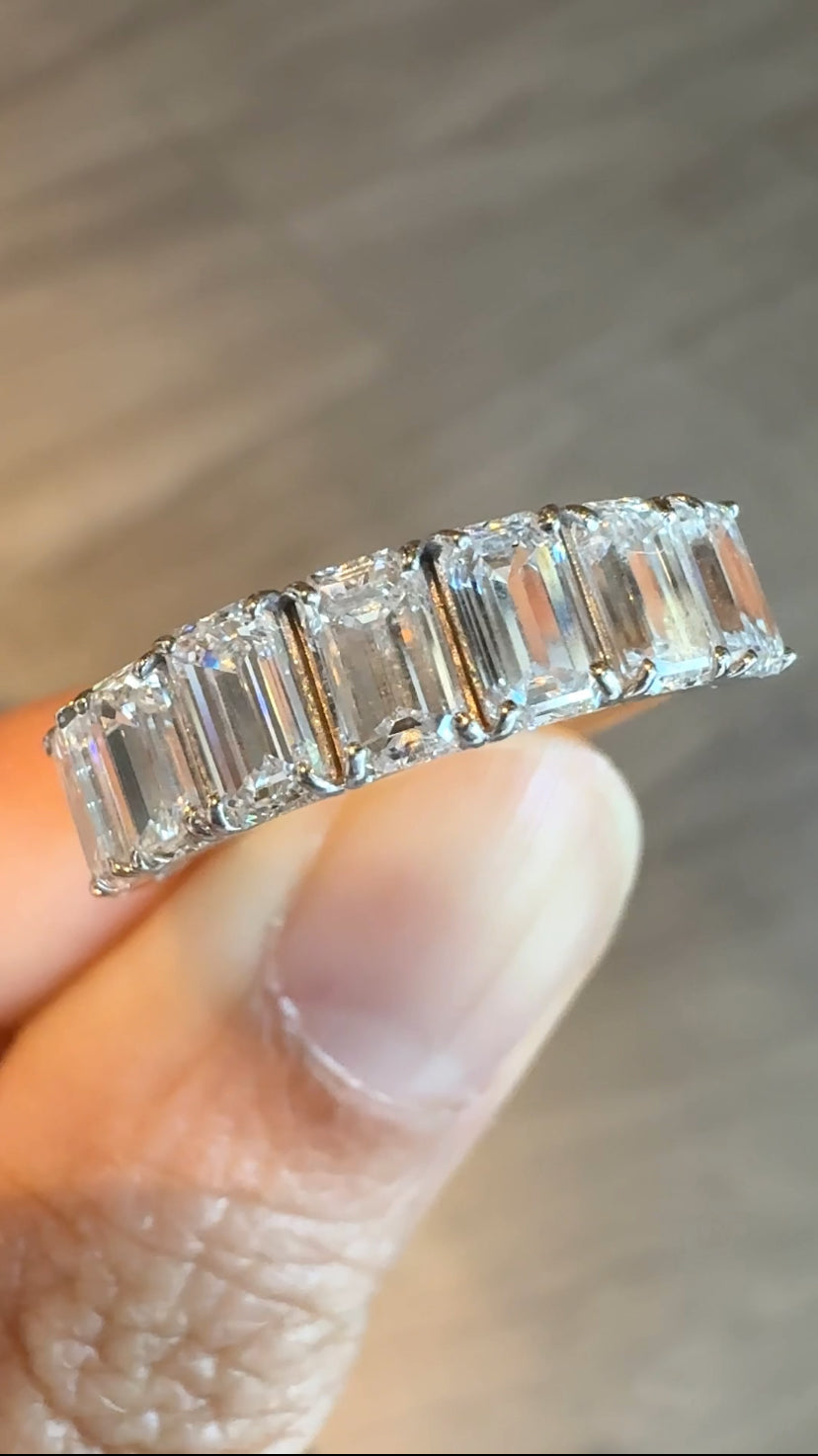 RHEA Emerald-Cut Half Eternity Ring