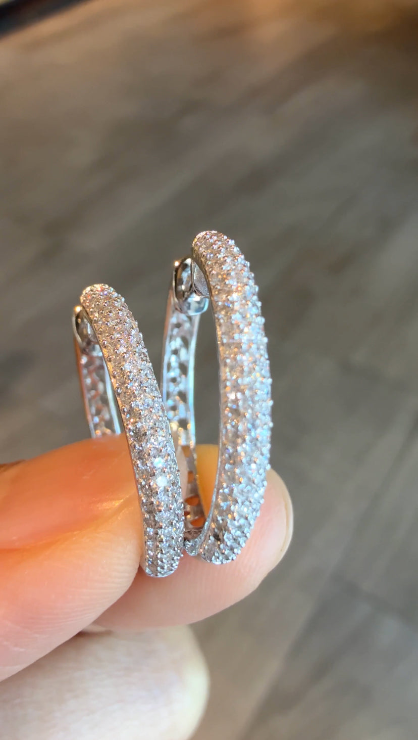 SIENNA Diamond Hoop Earrings