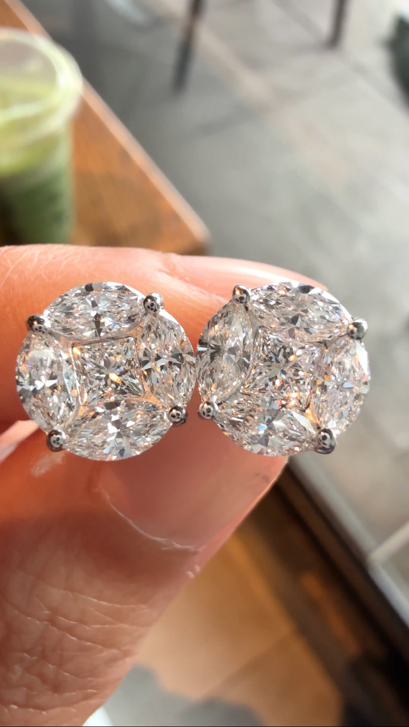 LALAINE 2CT LGD Illusion Earrings