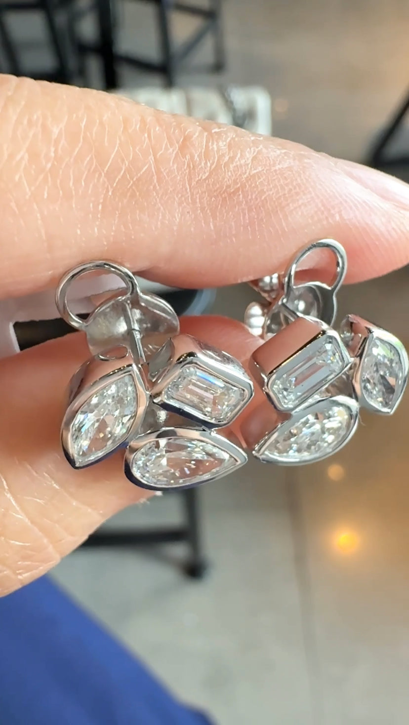 ESTELLA Bezel Cluster Earrings