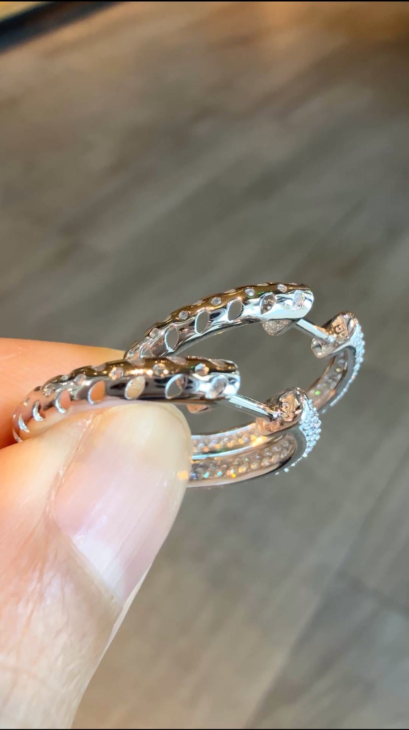 SIENNA Diamond Hoop Earrings