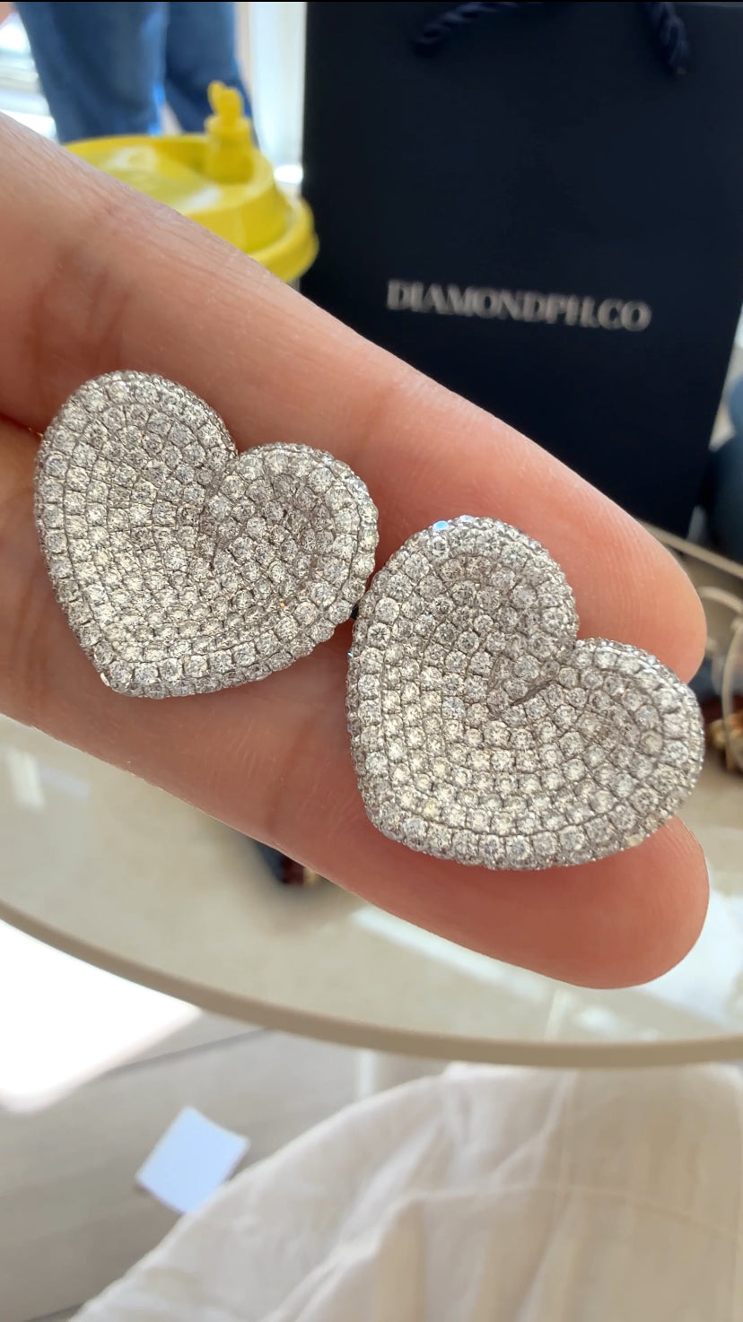 NAYELI Pave Hear-Shaped Earrings