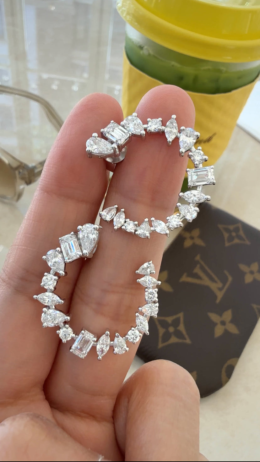 ZAILA Cluster Diamond Hoops